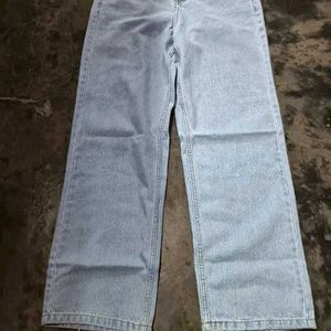 Flared Blue Denim Jeans