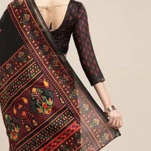 Printed Traditional Saree With Blouse Piece