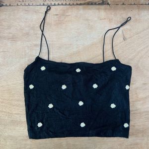 Stradivarius embroidered tank top