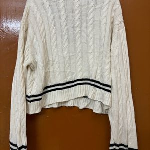 Korean Beige & black Pullover