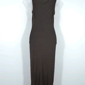 Brown Western Bodycone Dress