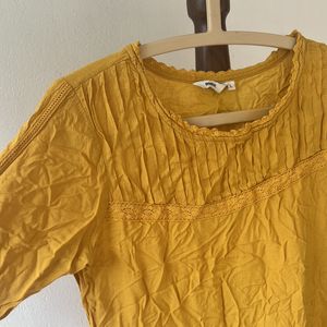 Mustard Yellow Kurtha, Size Large