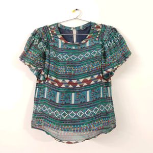 Korean imported multicolored top