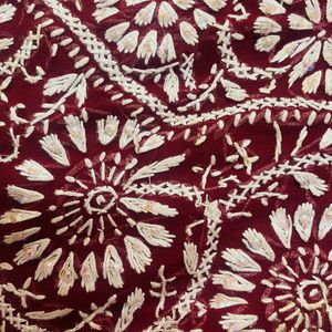 Beautiful Maroon Chikankari Short Kurti