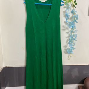 Green Dress With V Neck