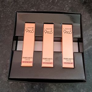 Lakme 9to5 Primer+Matte Lipstick Set Of 3