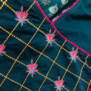 Rajasthani Print A Line Long Kurta