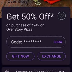 OvenStory Pizza 50% Off