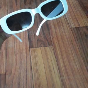 Rectangular White Sunglasses 🕶️