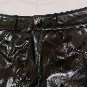 Black Leather Mini Skirt