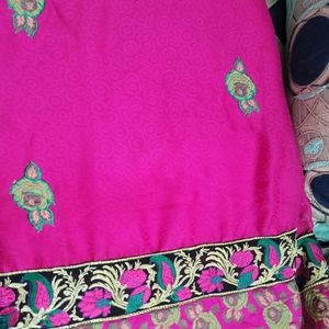 Pink Jeorjet Saree