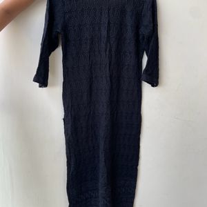 Black Chikankari Kurti