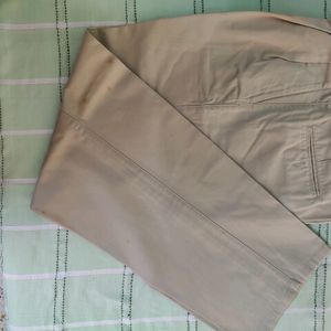 New  Men cotton Trouser Beige, 36" Waist, 44" Len