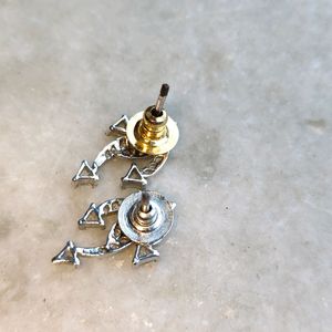 Silver Chain Locket With Matching Earings