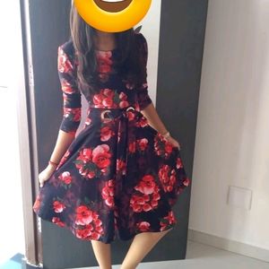 Black Dress With Florals