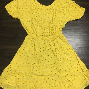 Yellow Dress With Floral Print