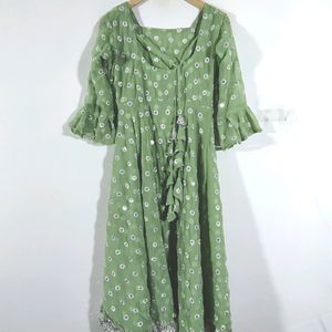 Mint Green With Silver Kurta (Women's)