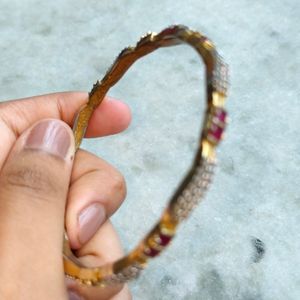 Beautiful Bangle With Red Stone