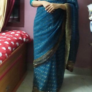 Sea Green Saree