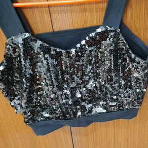 Sequined Crop Top