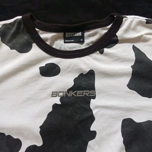 Bonkers Cow Print Oversized Tshirt