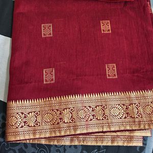 Maroon Saree