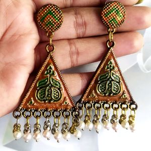 Oxidized Gold Plated Earrings