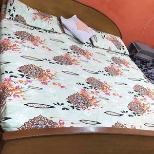 New Double Bedsheet With 2 Pillow Covers