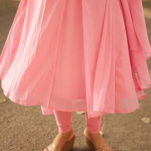 Pink dress with dupatta