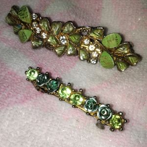 Combo Of 2 Green Hair Clips