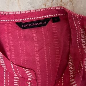 Pink Stripe Casual Kurta