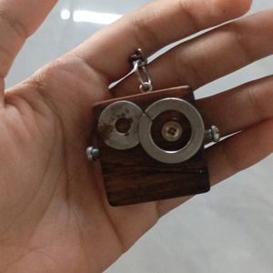 Cute Wooden Handmade Robot Keychains