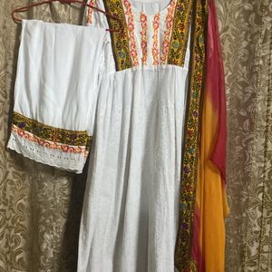 Chikankari Gown Set