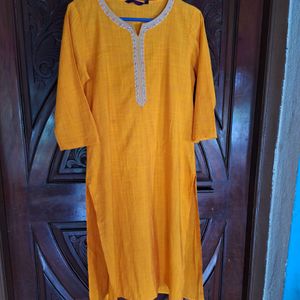 Mango Color Kurta