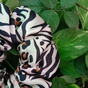 Satin Printed Scrunchies XL Size