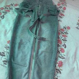 Grey Dungree Jeans