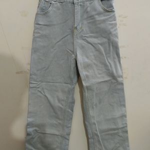 Urbanic Light Blue Flared Straight Jeans