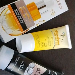 VitaminC Serum, FixDerma Sunscreen Ponds Face Wash