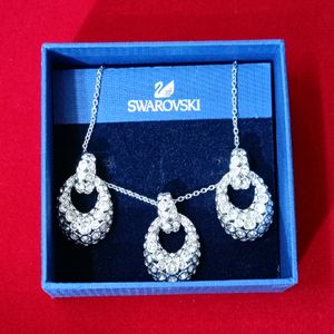 Swarovski Women Rarely Pierced Necklace & Earrings