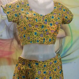 Skirt N Blouse (Yellow Floral)