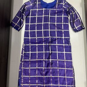 Violet Ladies Cheques Dress Kurta