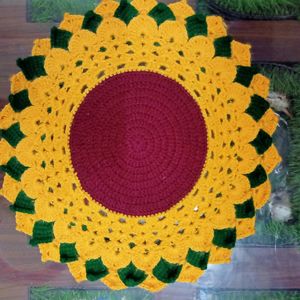 Crochet Sunflower Tabel Mat 🌼