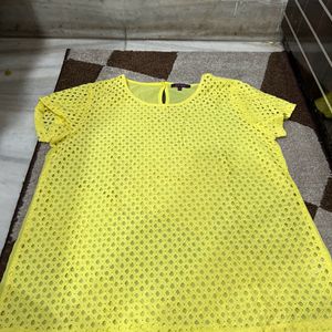 Lemon Yellow Lace Top