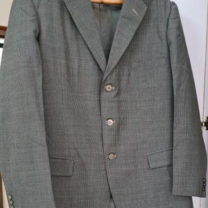 Grey checked Terrywool Blazer for men