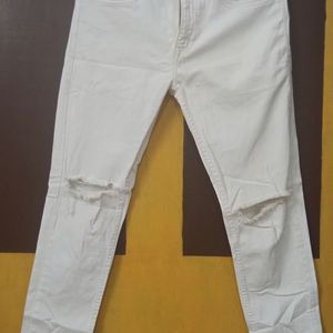 White Scarch Jeans