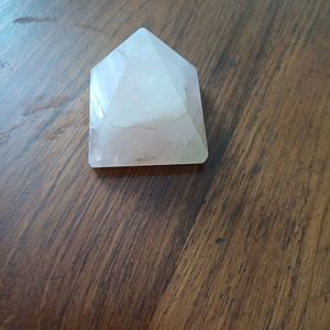 Natural Rose Quartz Crystal Reiki pyramid