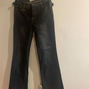 Black Faded Straight Fit - Soft stretchy Denim