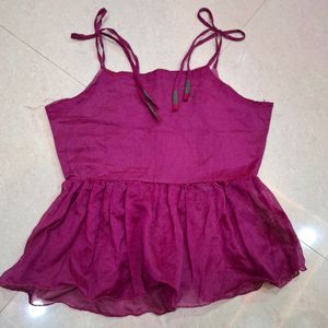 Handmade Cute Flared Crop Top