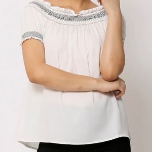 Ruffled Women T-Shirt Tunic Off Shoulder Blouse Lo