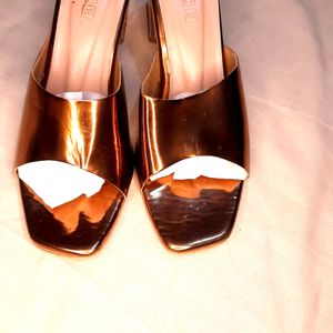 Beautiful Golden Heels For Women Just Like New